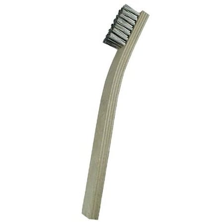 Gordon Brush 4 x 7 Row 0.006 SS Wire and Plywood Handle Heavy Duty Scratch Brush, PK12 46SSG-12